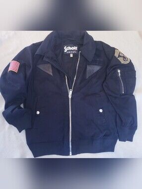 Schott Military Flight Jacket in Blue Like New